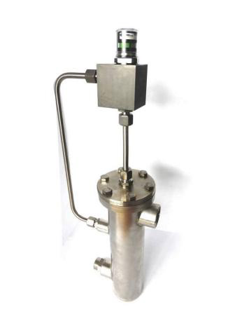 Edelstahl-Druckbehälter mit Ventil und Anzeige